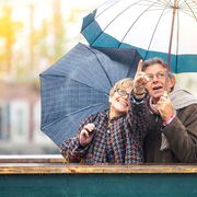 Senior couple tourists